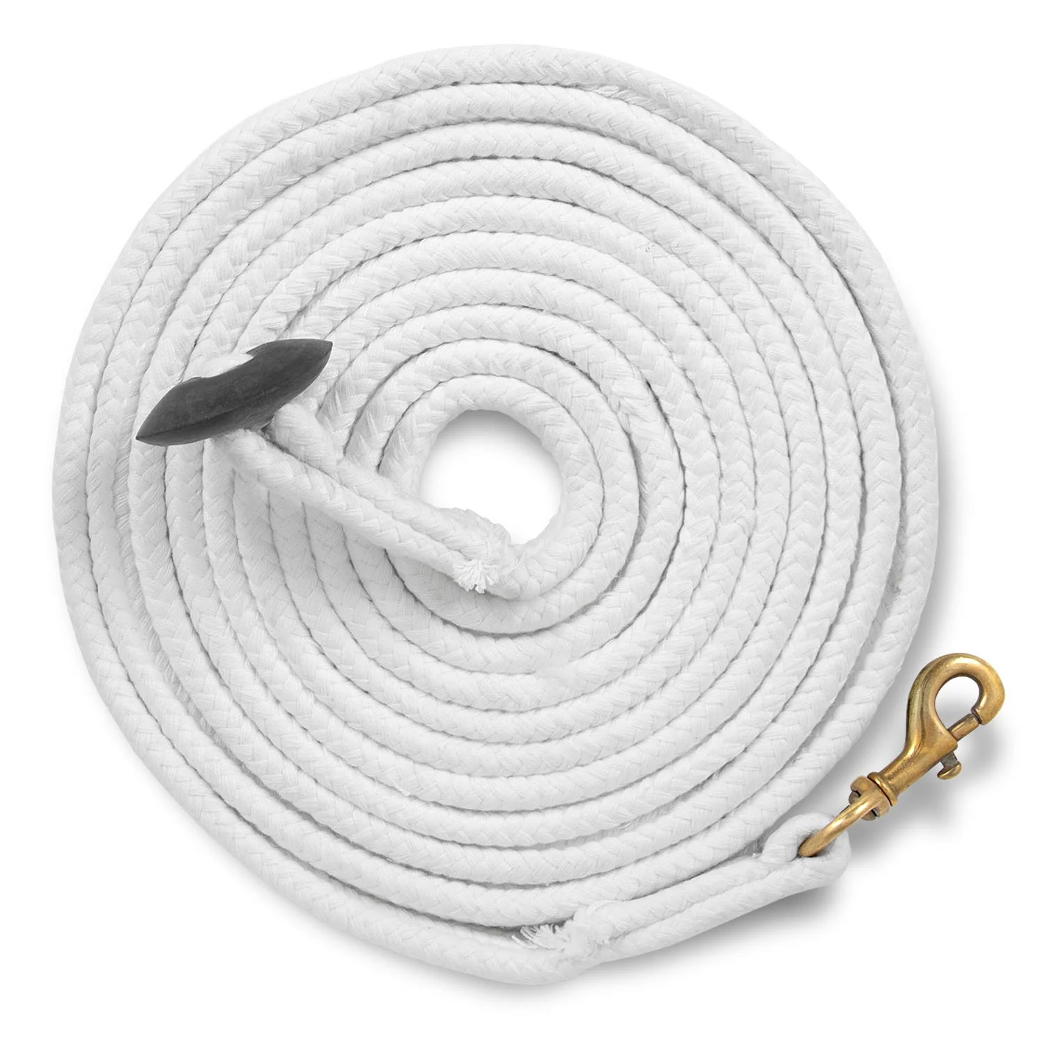 Equine Braided Cotton Lunge Line with Rubber Stopper, 25' L - Healthber