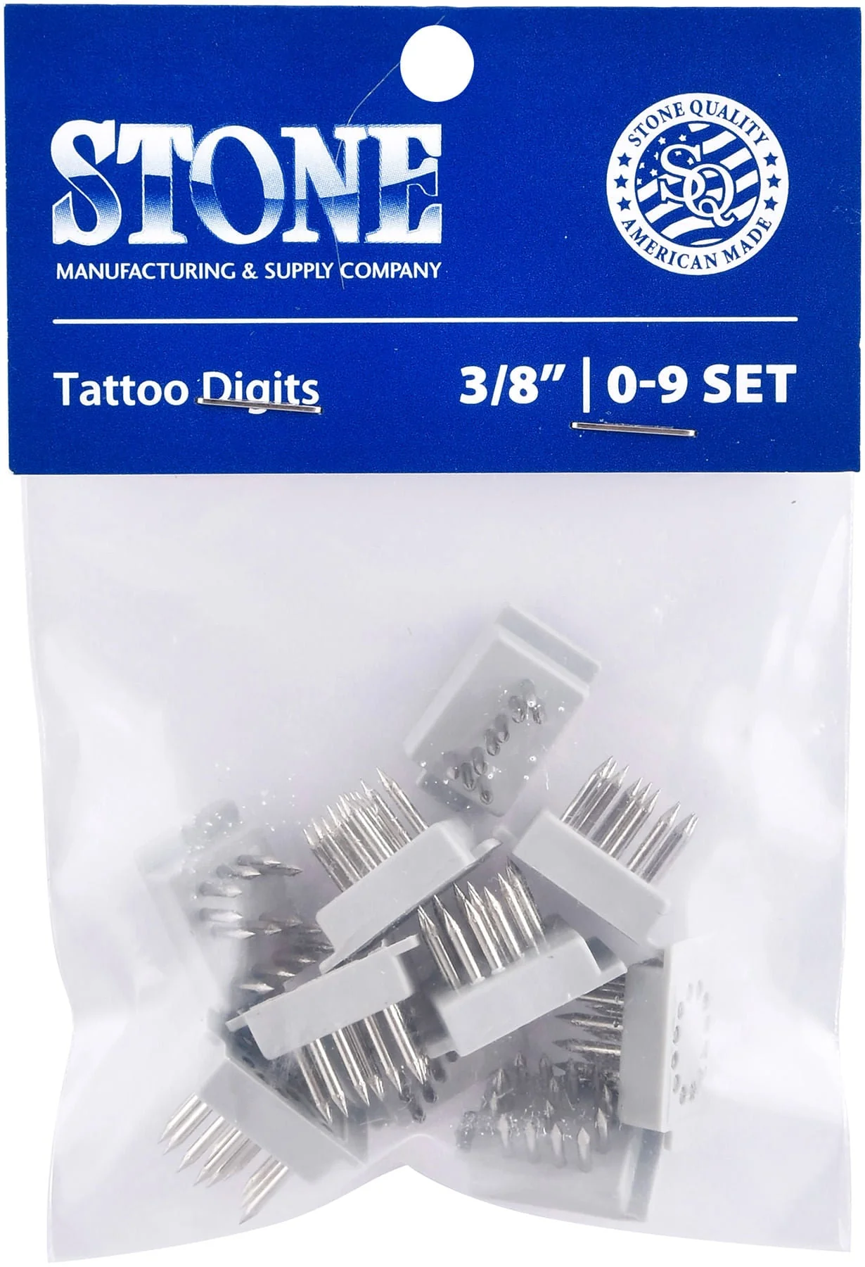 Stone Standard Tattoo Digits, 0-9 Set - Healthber