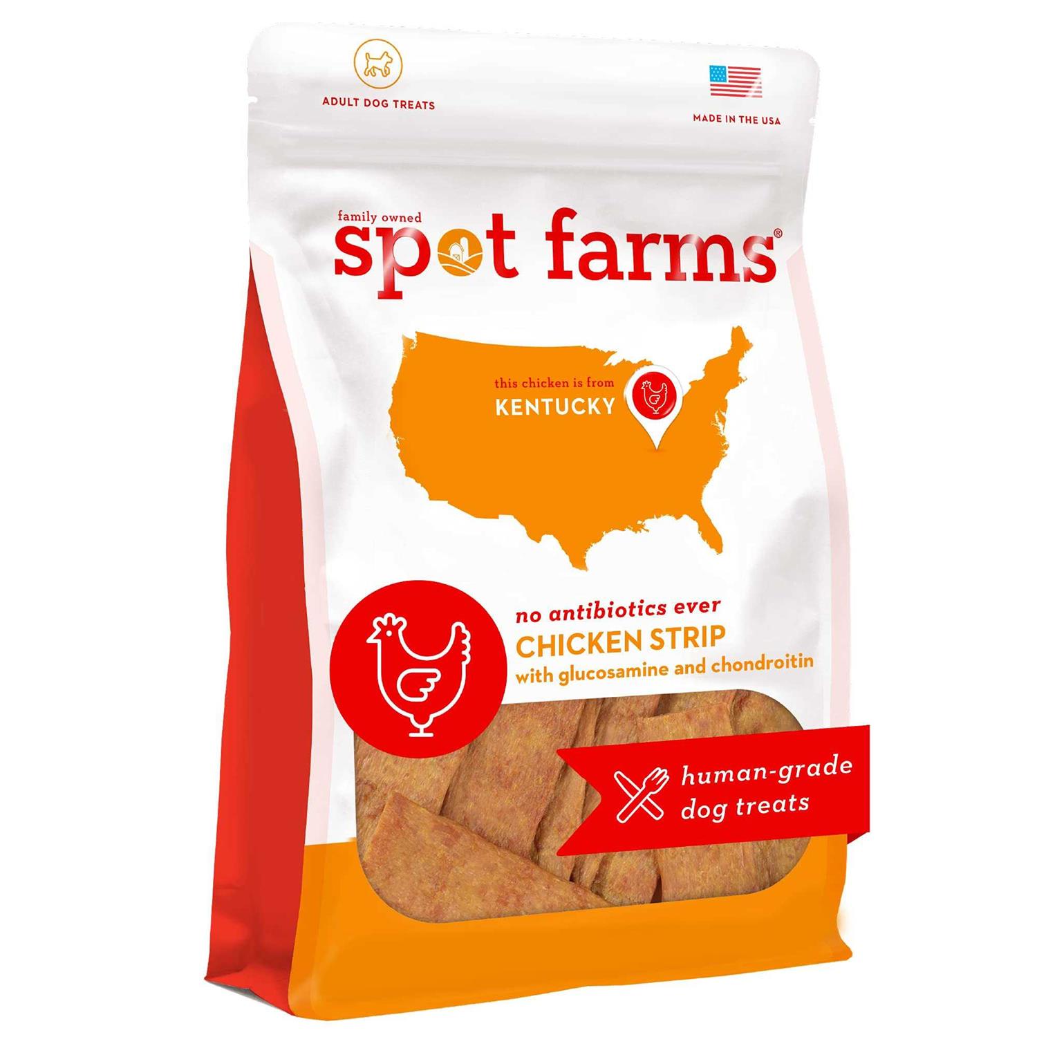 Spot Farms Chicken Strips with Glucosamine Dog Treats - Healthber