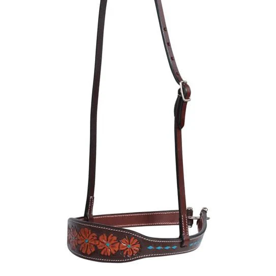 Professional's Choice Floral Tiedown Noseband, Full - Healthber