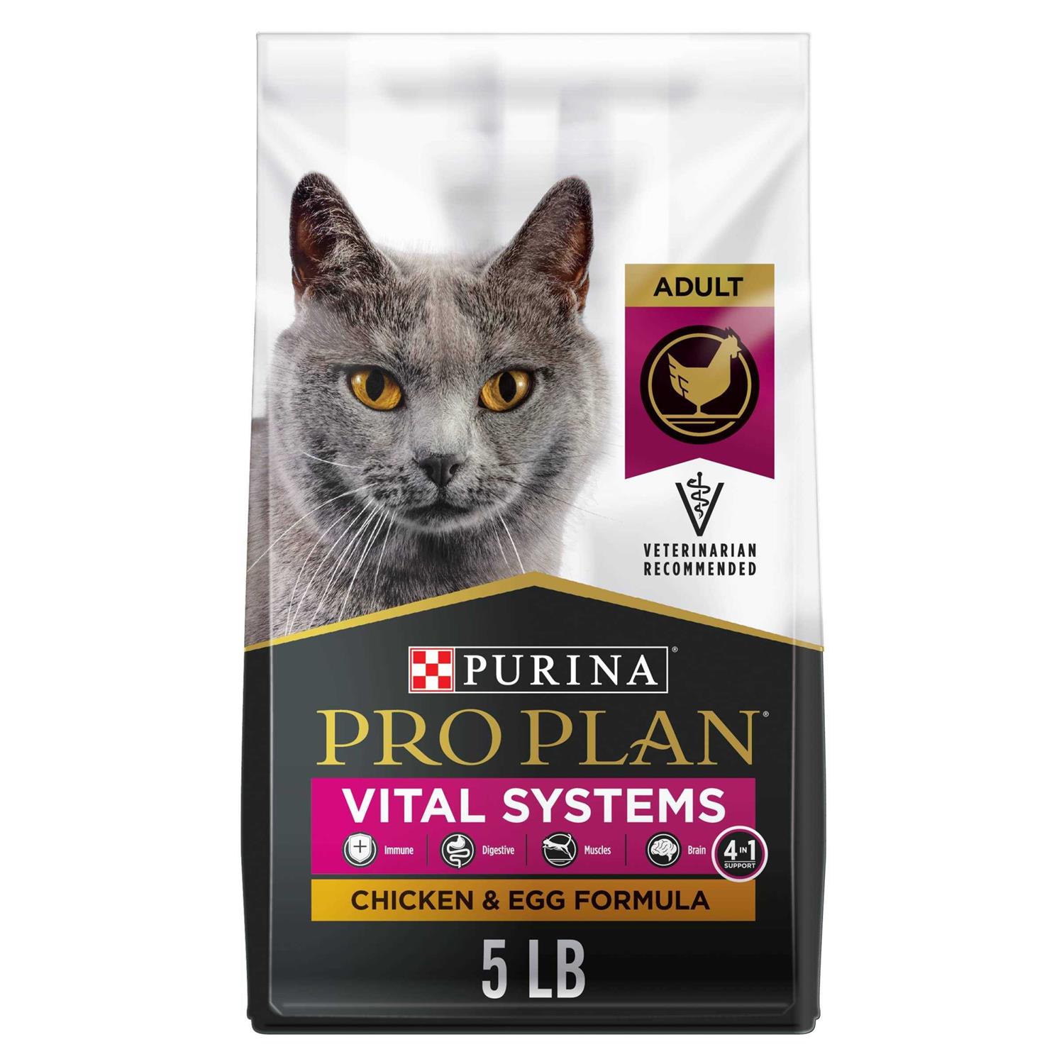 Pro Plan Purina Vital Systems Egg Formula 4-in-1 Adult Dry Cat Food - Healthber