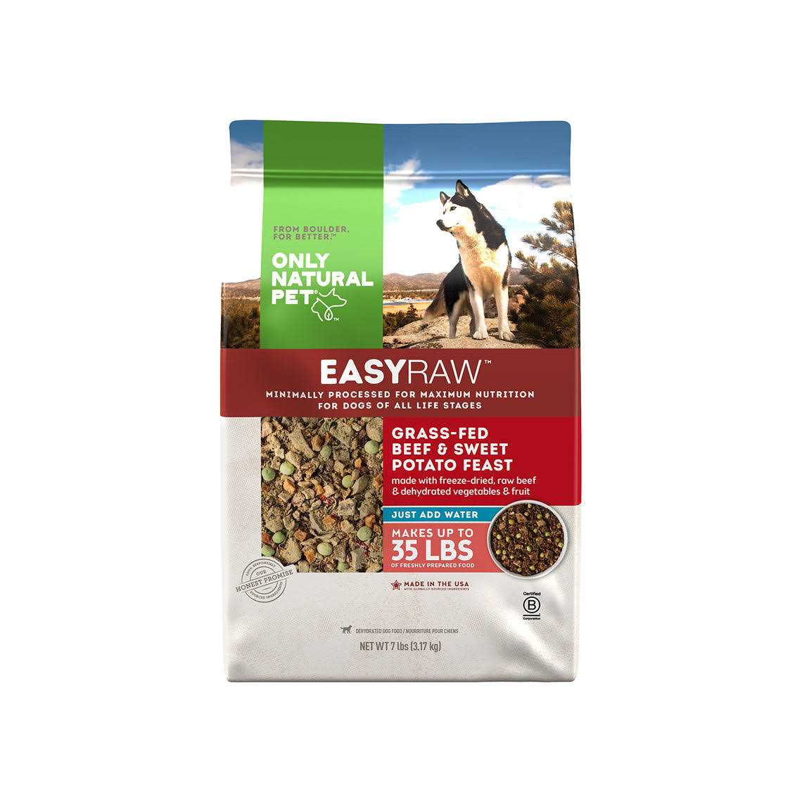 EasyRaw Grass-Fed Beef with Sweet Potato Feast Dehydrated Dog Food - Healthber