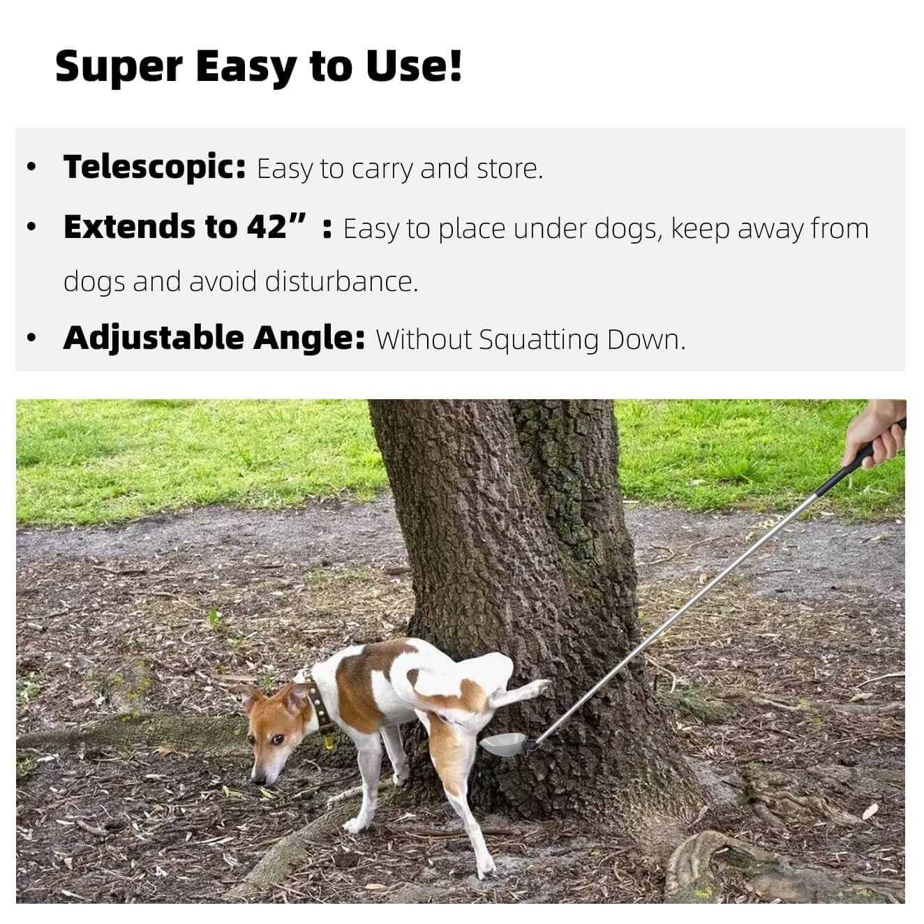 iNenya Dog Urine Sample Catcher,Long Handled Telescopic Dog Urine Collector,Super Easy to Usy Dog Pee Catcher Urine Stick for Small Large Female - Healthber