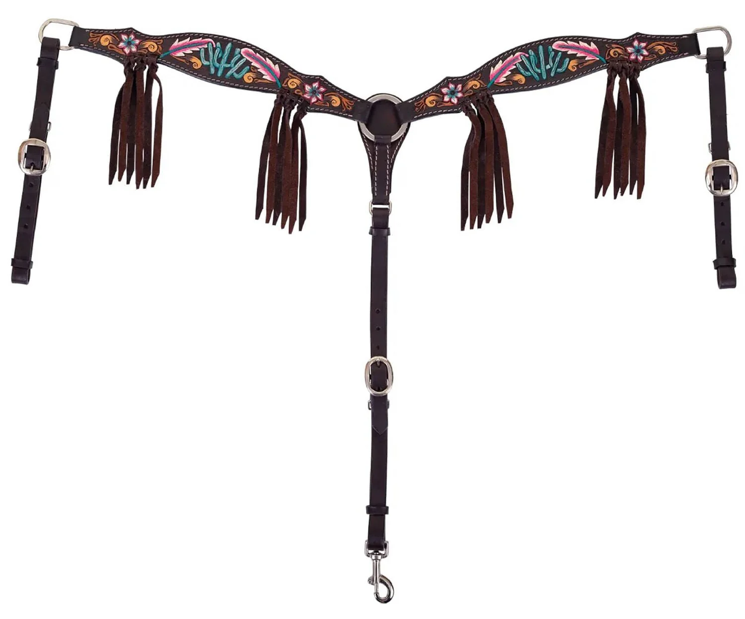 Circle Y Desert Flower Breast Collar, Full - Healthber
