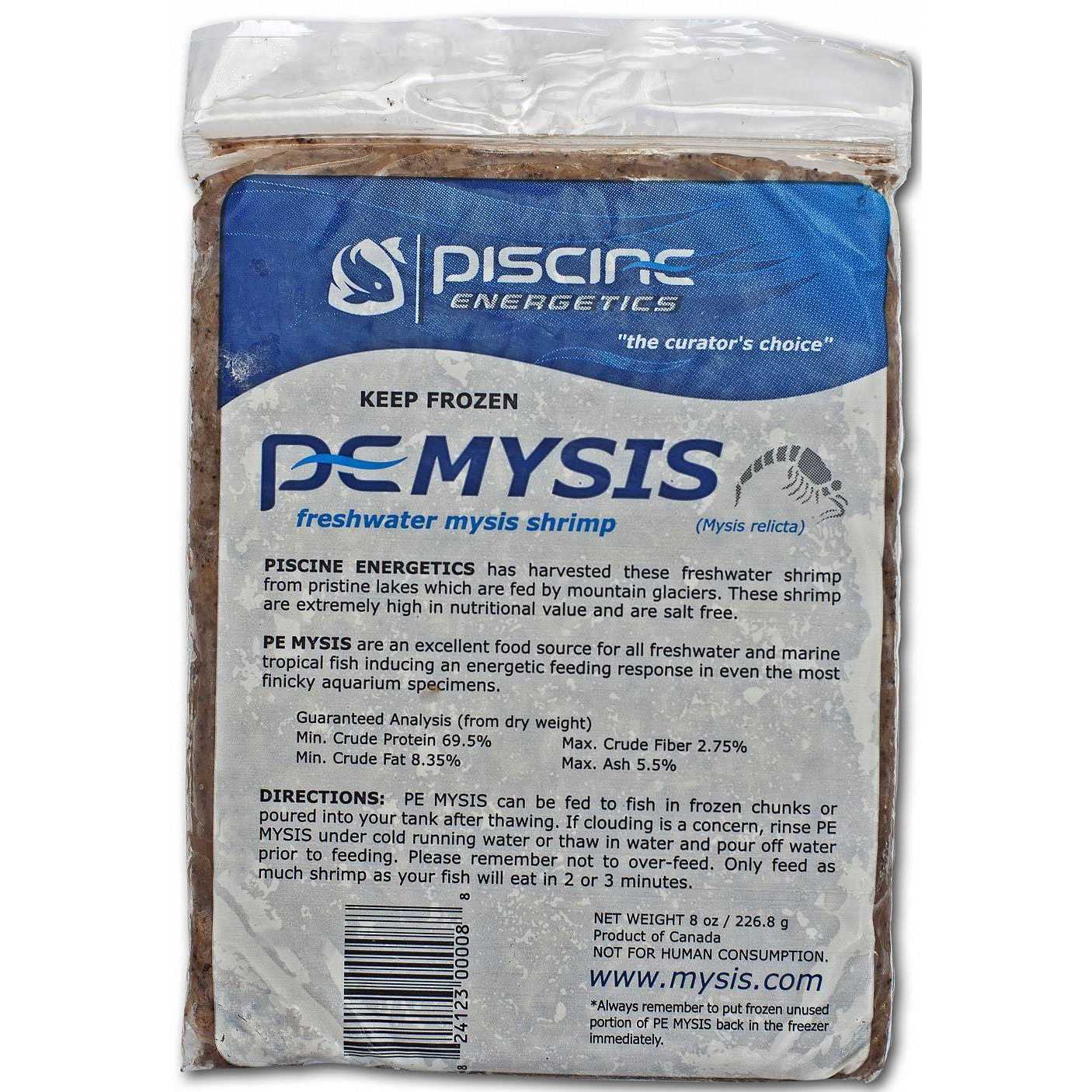Piscine Energetics Frozen Mysis Shrimp Fish Food - Healthber