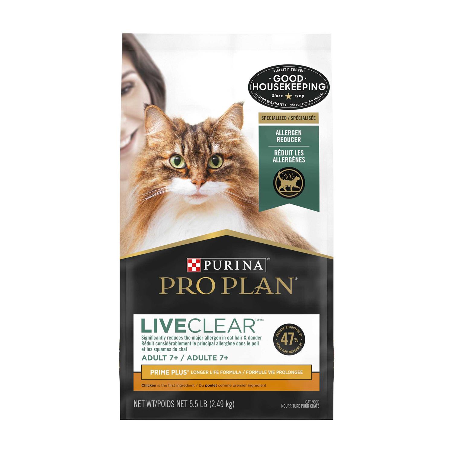 Purina Pro Plan LIVECLEAR Senior Adult Prime Plus Longer Life Formula Cat Food - Healthber