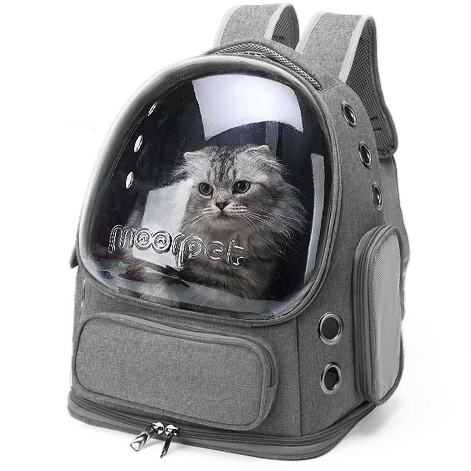 Cat Carrier Backpack Dog Backpack Carrier for Small Dogs Pet Bubble Backpack Bag with Air Holes Airline Approved Travel Carrier - Healthber