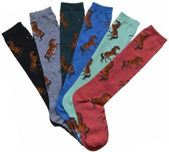 Lila Bay Horse Knee Socks, Ladies, 6pk - Healthber