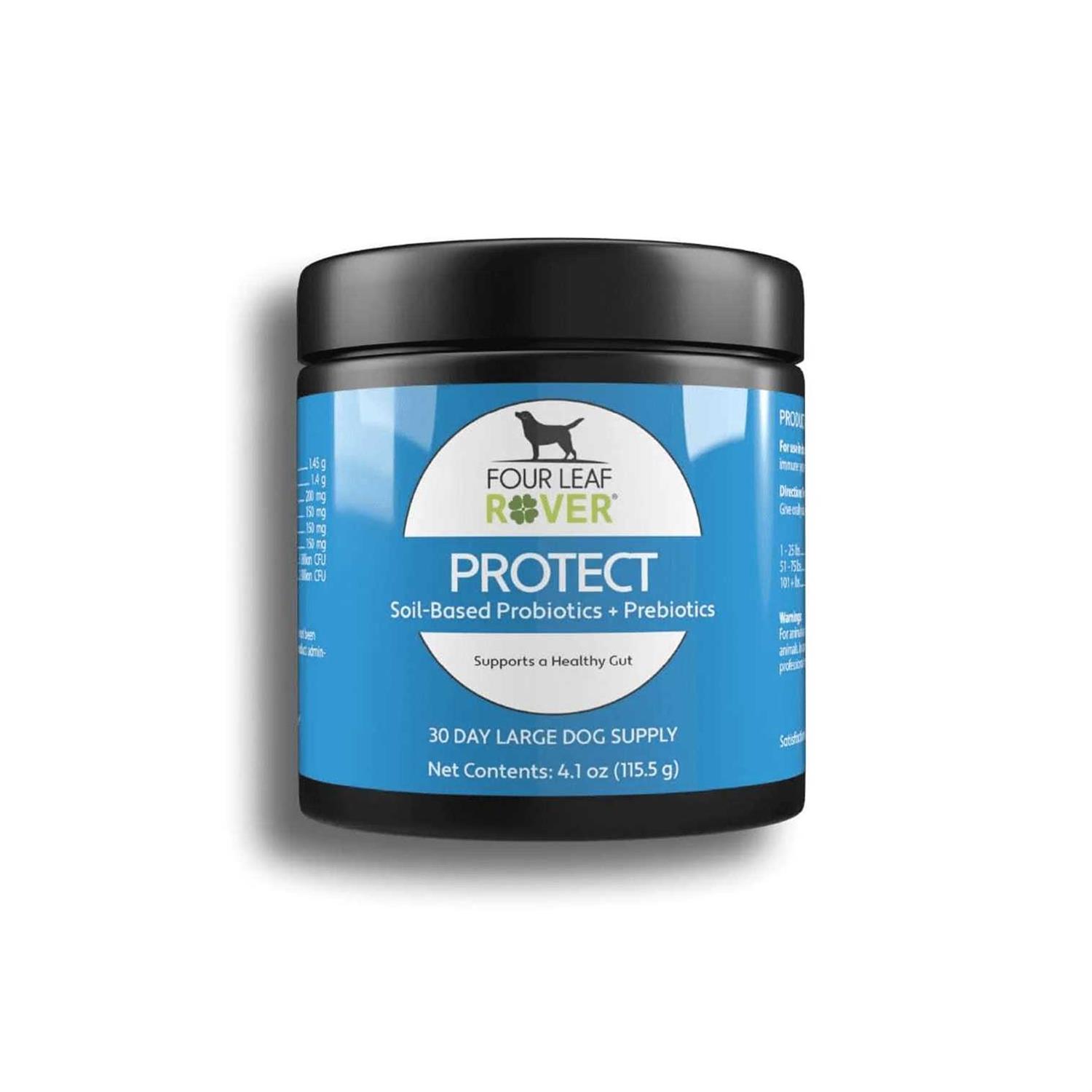 Four Leaf Rover Protect Soil-Based Probiotics and Prebiotics for Dogs - Healthber