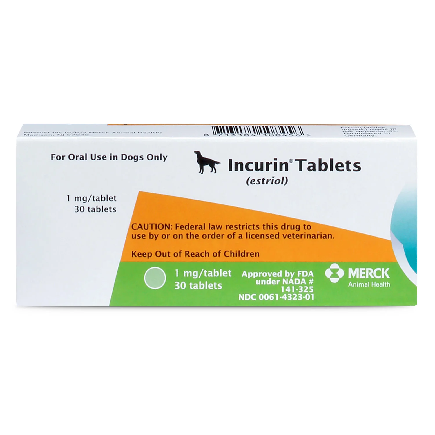 Rx Incurin (estriol) 1 mg Tablets for Dogs - Healthber