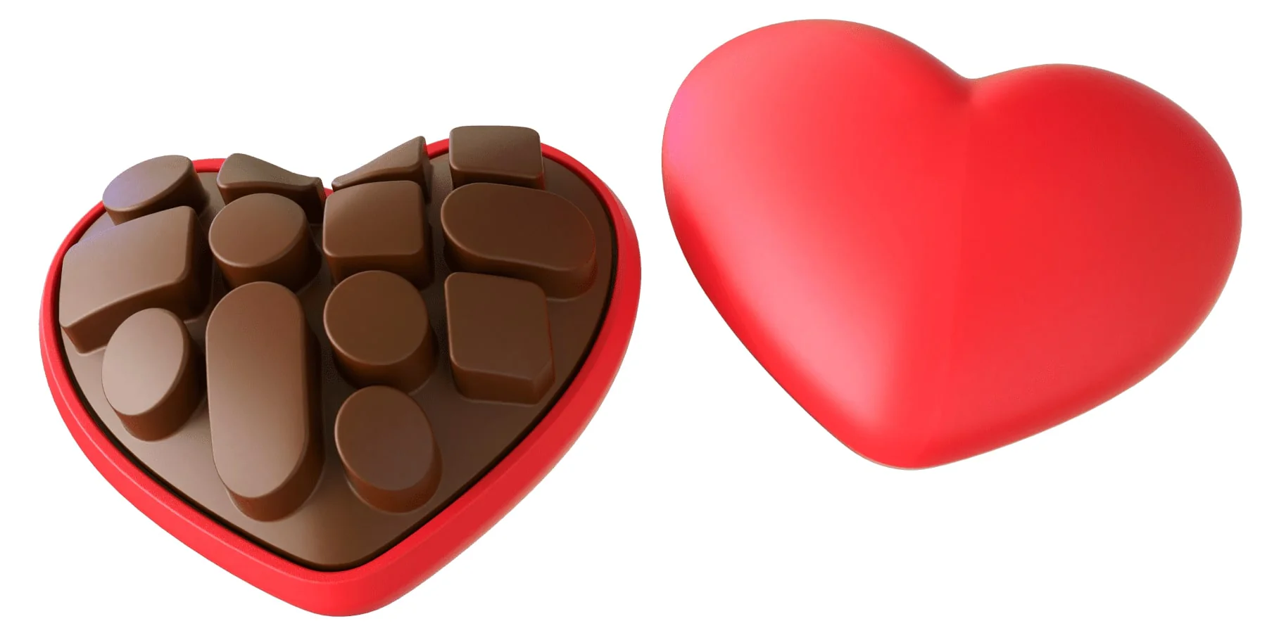 Chocolate Heart Chew Toy, Each - Healthber
