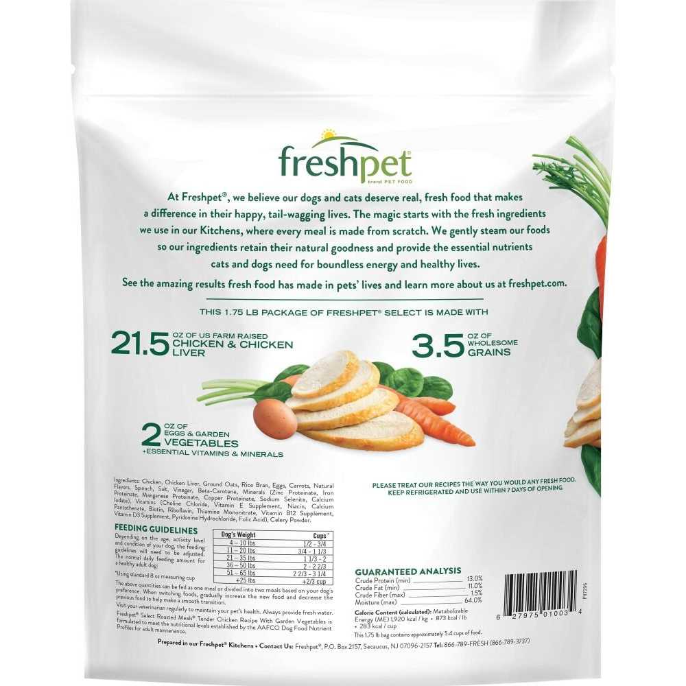 Freshpet Select Roasted Meals Tender Chicken Recipe Dog Food - Healthber