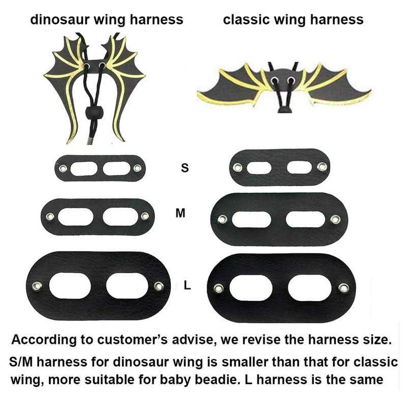 Adoggygo Bearded Dragon Lizard Leash Harness 3 Size Pack Dinosaur Wing Lizard Harness Leash for Bearded Dragon Lizard Reptiles - Healthber