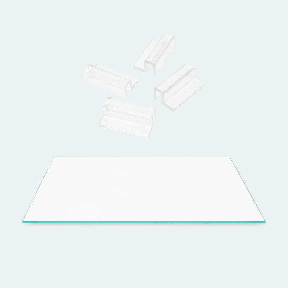 UNS Cube Aquarium Tank Glass Lid with Clear Clips - Healthber
