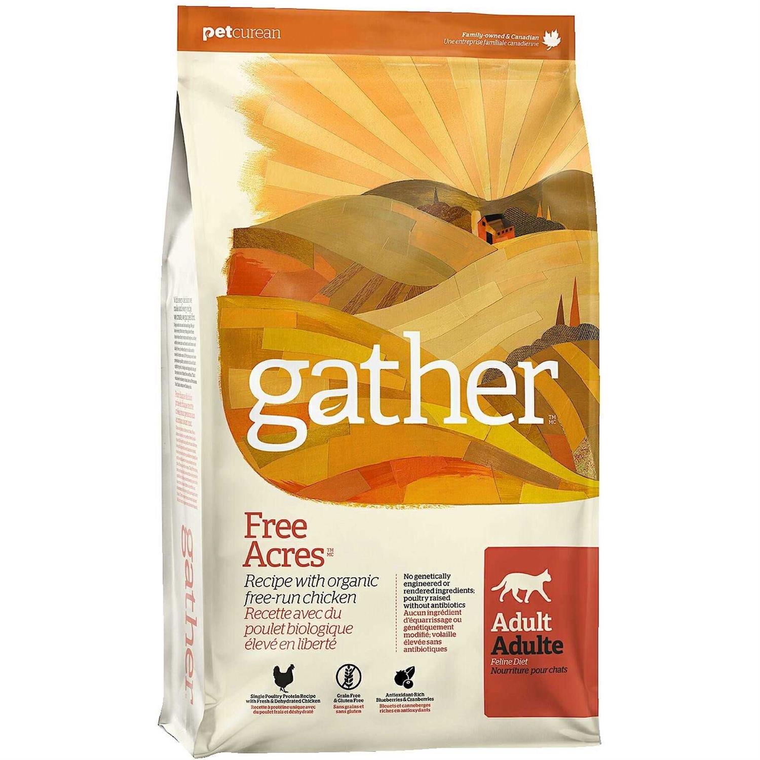 Petcurean Gather Free Acres Organic Free-Run Chicken Dry Cat Food - Healthber