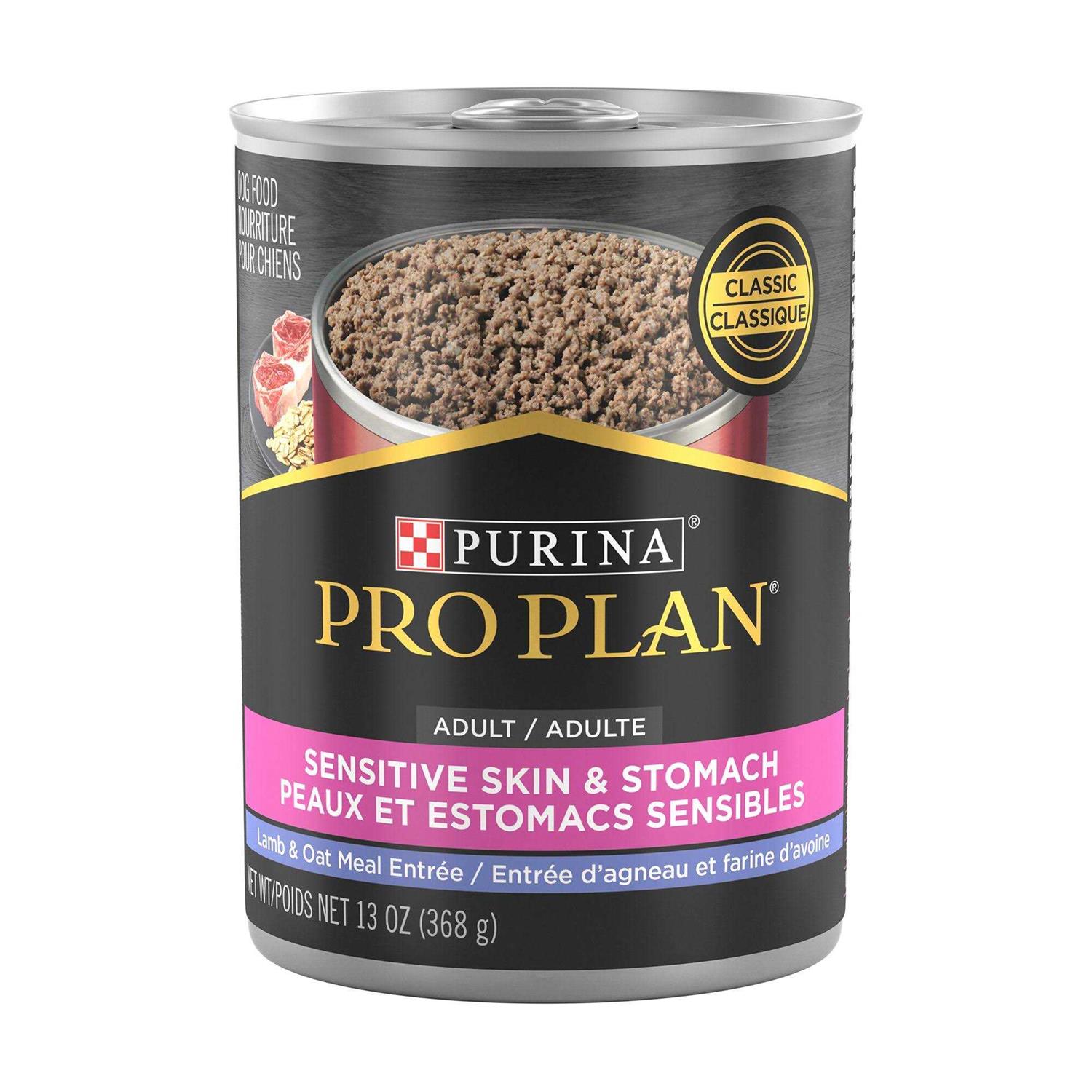 Purina Pro Plan Sensitive Skin and Stomach Wet Dog Food Pate Lamb and Oat Meal Entree - Healthber