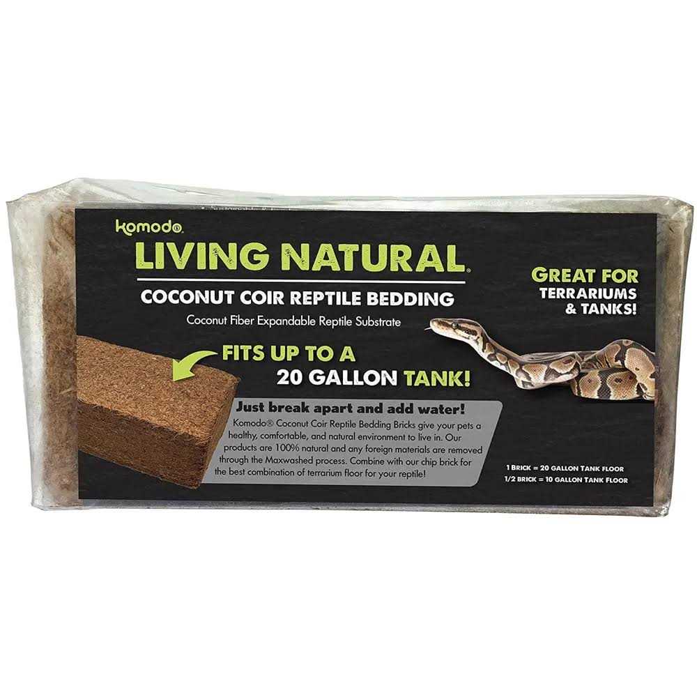 Komodo Living Natural Coconut Coir Reptile Bedding Brick - Healthber