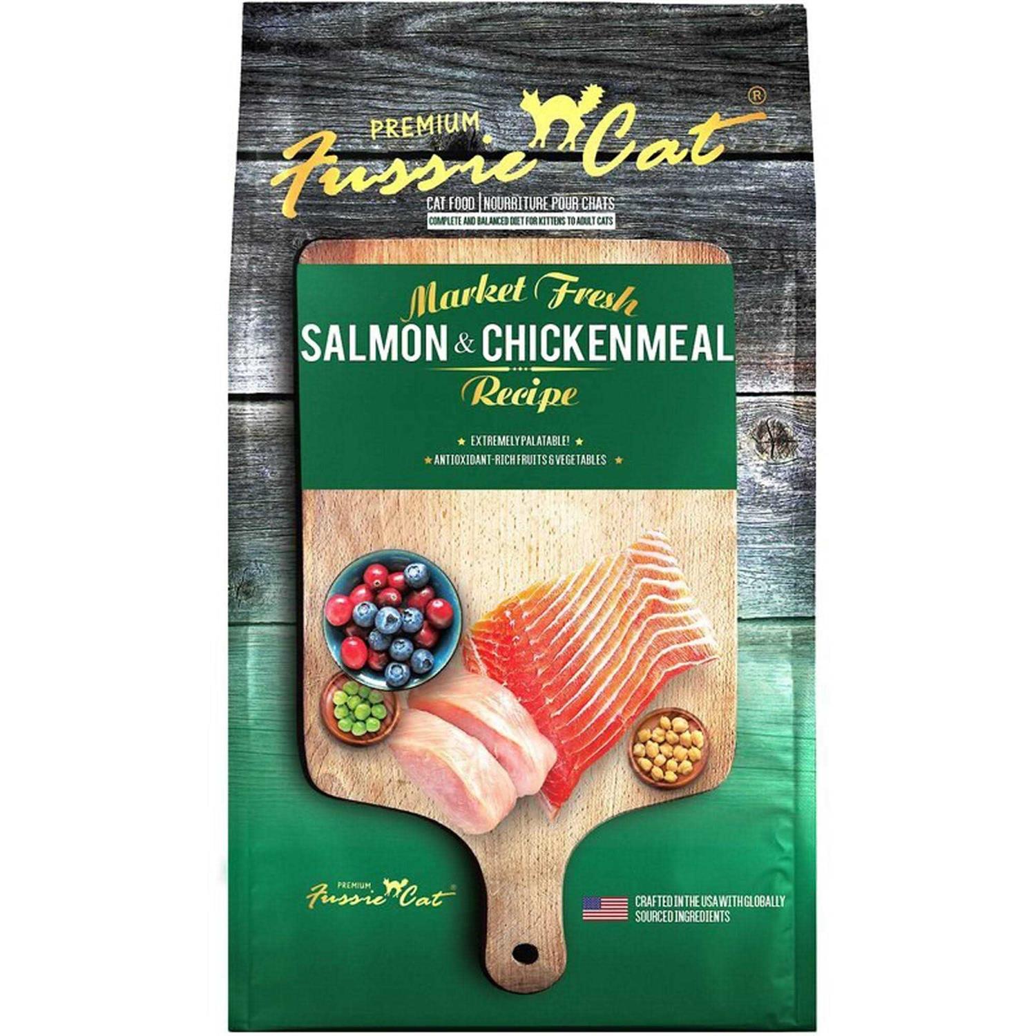 Fussie Cat Market Fresh Salmon Chicken Dry Cat Food - Healthber