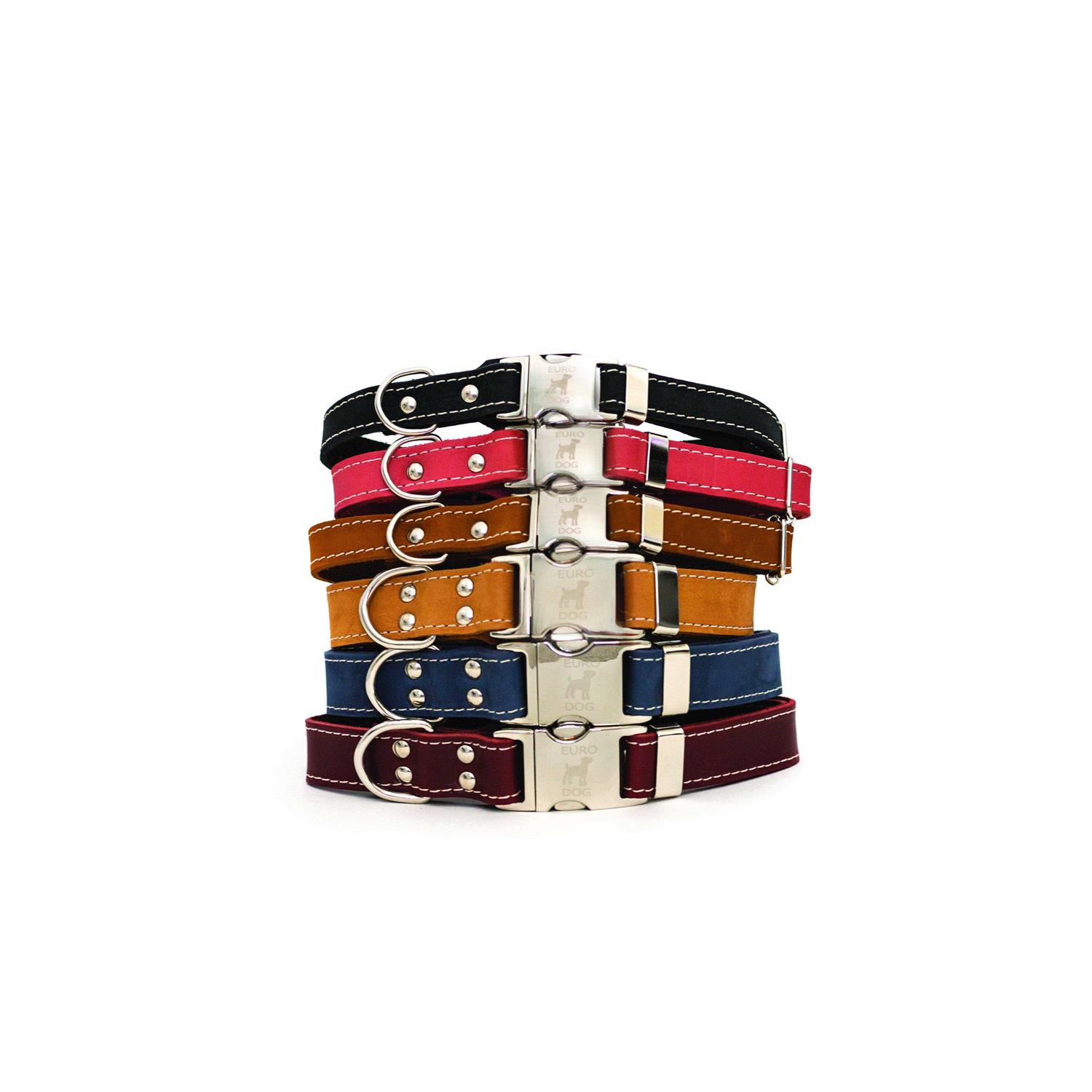 Euro-Dog Luxury Soft Leather Collar - Healthber