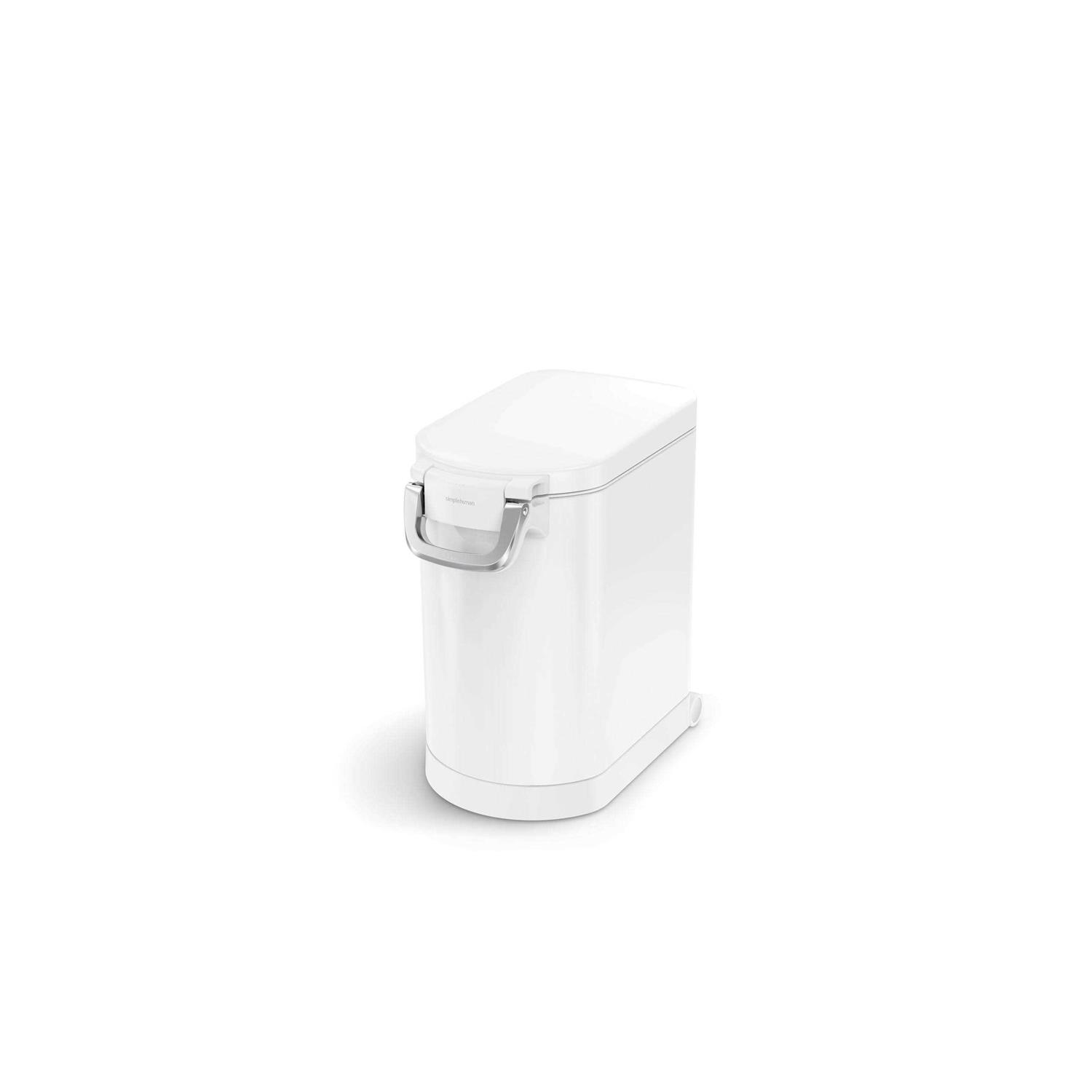simplehuman Pet Food Can White Steel - Healthber