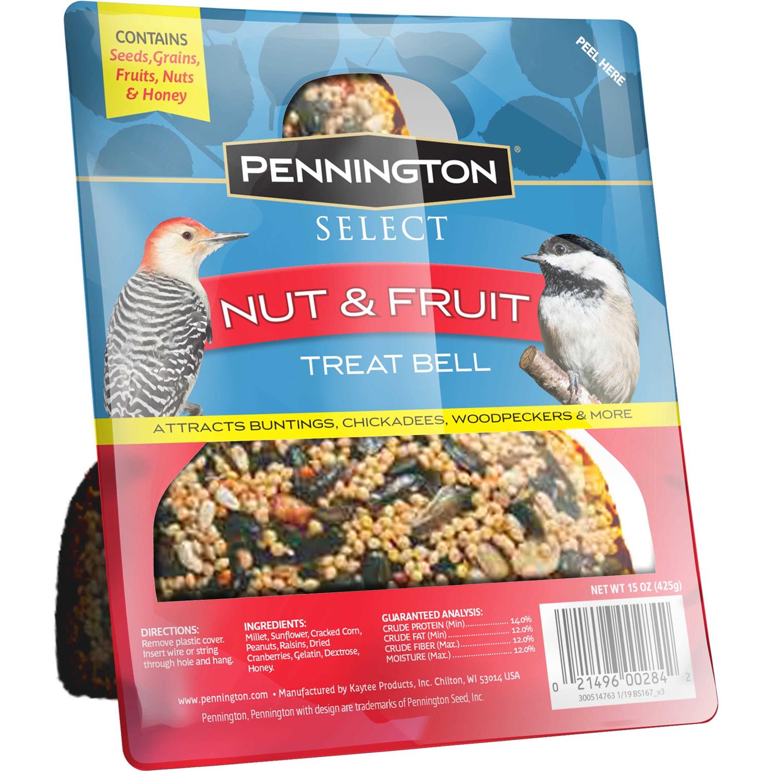 Pennington Nut and Fruit Treat Bell, Wild Bird Feed and Seed - Healthber