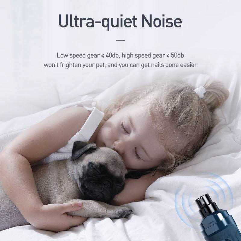Casfuy 6-Speed Dog Nail Grinder Newest Enhanced Pet Nail Grinder Super Quiet Rechargeable Electric Dog Nail Trimmer Painless Paws Grooming - Healthber