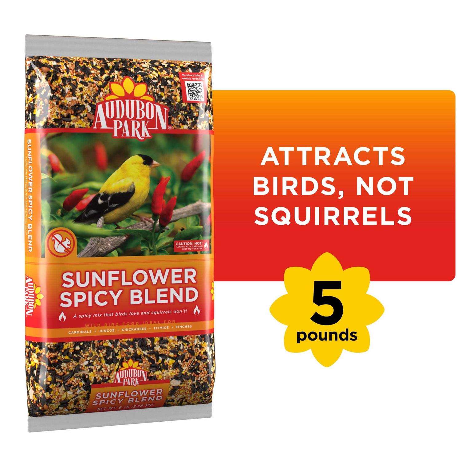 Audubon Park Sunflower Spicy Blend Wild Bird Food - Healthber