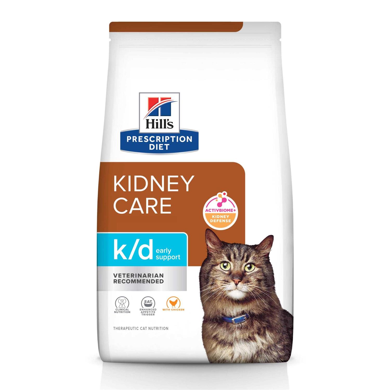 Hill’s Prescription Diet k/d Early Support Kidney Care Chicken Dry Cat Food - Healthber