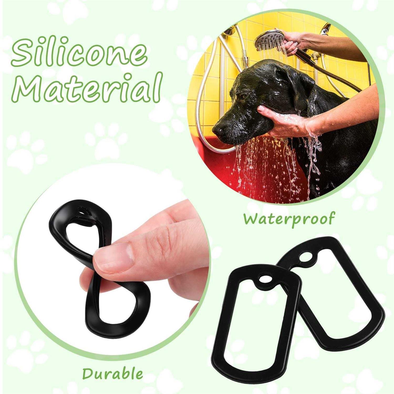 PinMart Military Dog Tag Silencer Silicone Rubber ID Tag Protector - Healthber
