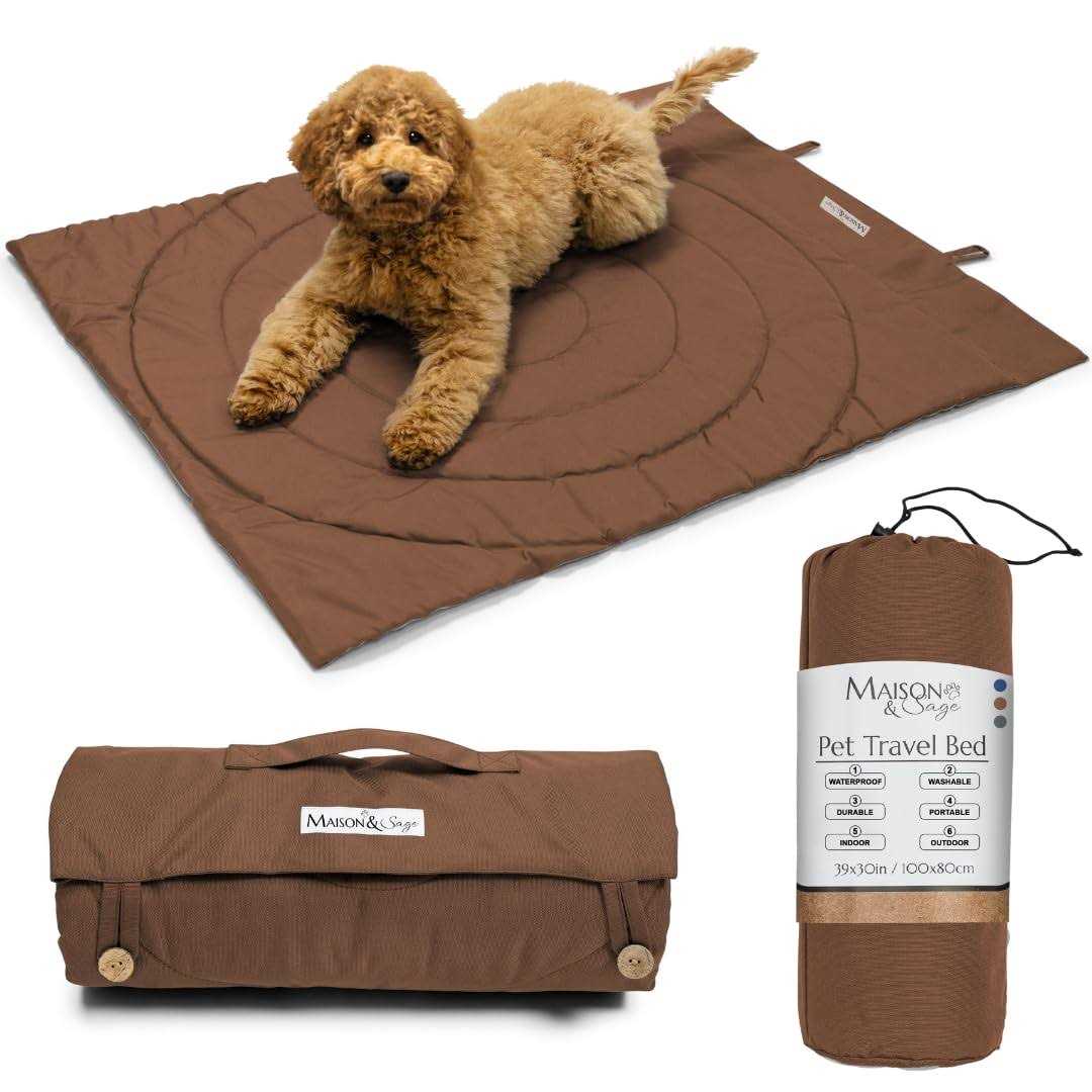 Portable Dog Mat Waterproof & Foldable Pet Bed Ideal for Indoor - Healthber