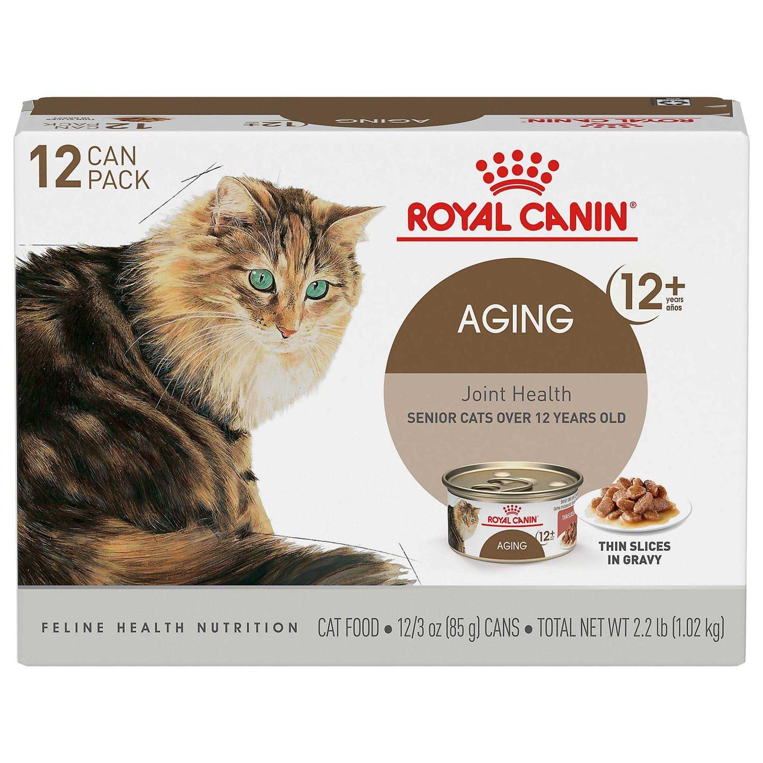 Royal Canin Aging 12+ Thin Slices in Gravy Canned Cat Food - Healthber