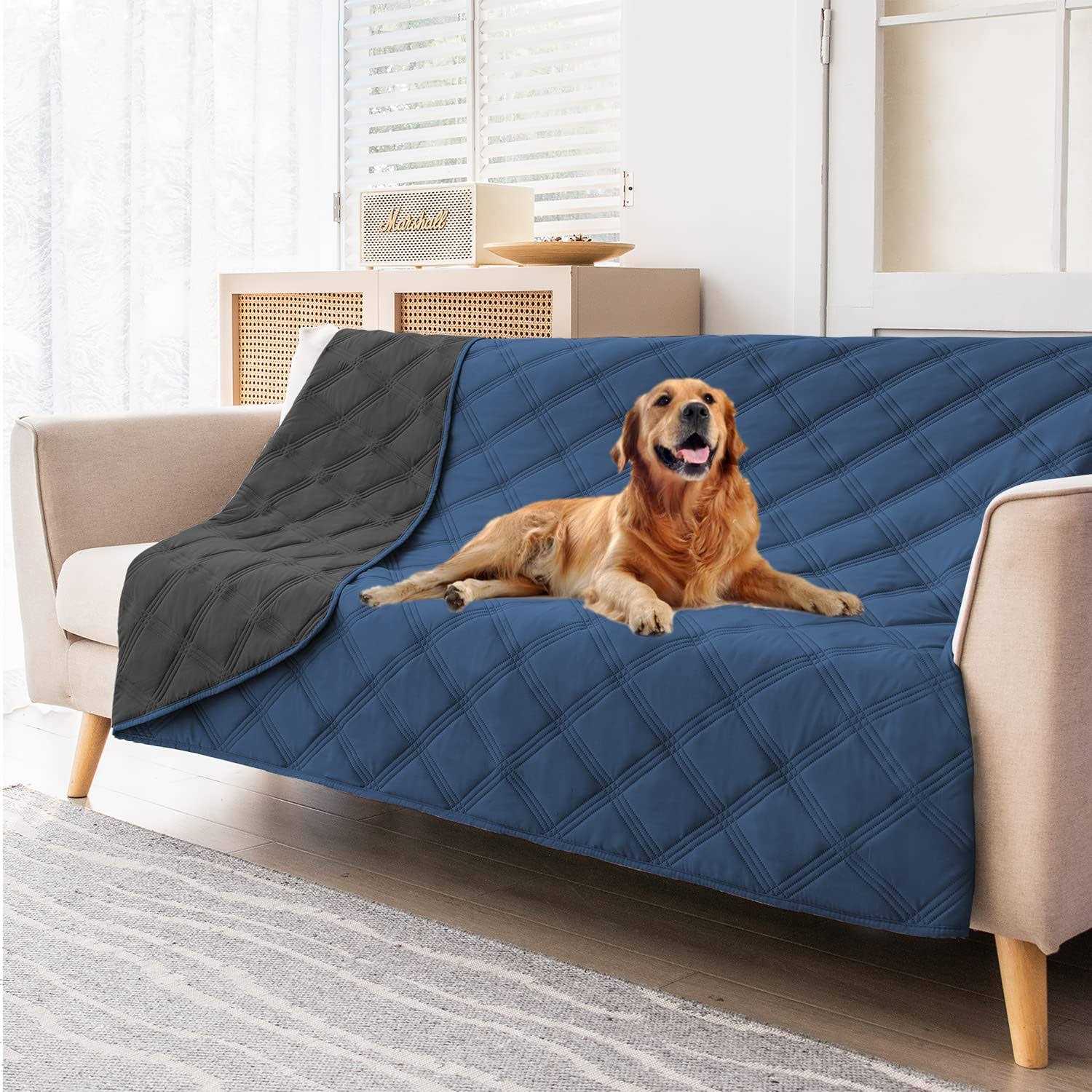 SUNNYTEX Waterproof & Reversible Dog Bed Cover Pet Blanket Sofa - Healthber