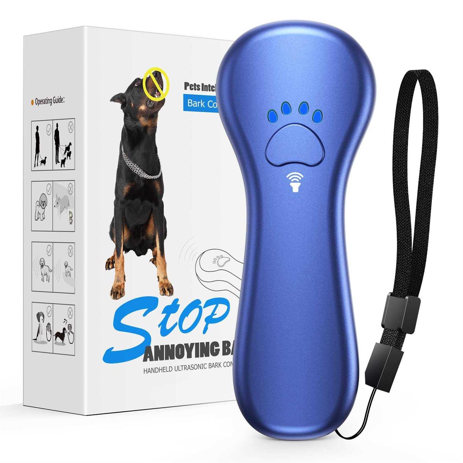 Ahwhg New Anti Barking Device Dog Barking Control Devices,Rechargeable Ultrasonic Dog Bark Deterrent up to 16.4 Ft Effective Control Range Safe - Healthber