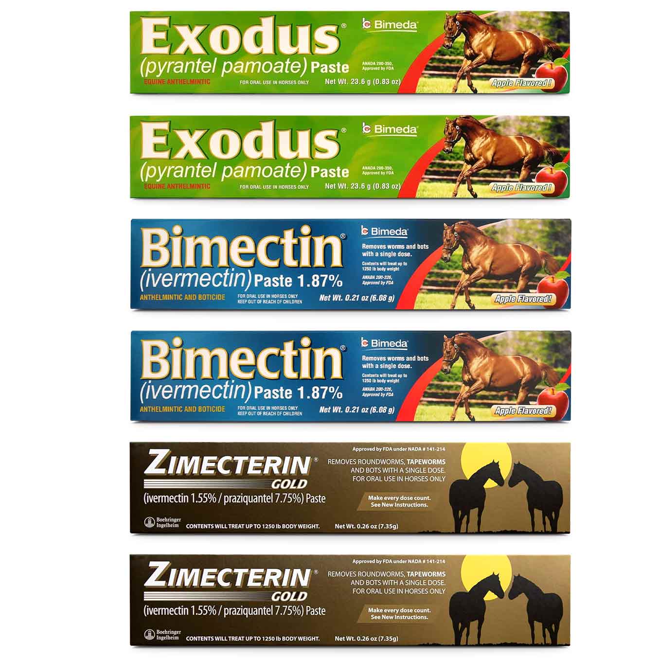 3-Way Horse Deworming Kit (6 Tubes Included) - Healthber