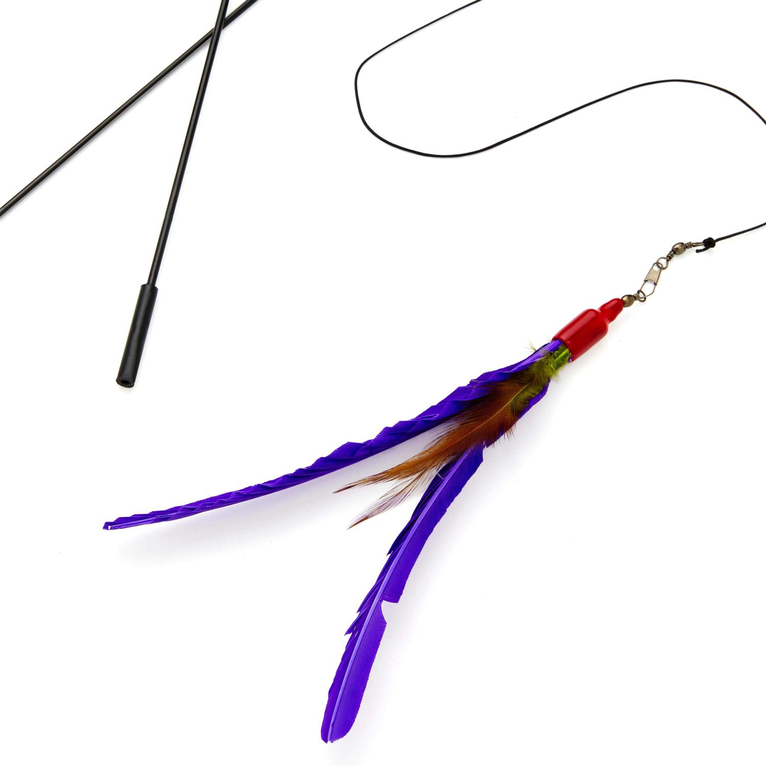Go Cat Da Bird Pull Apart Rod & Bird - Healthber