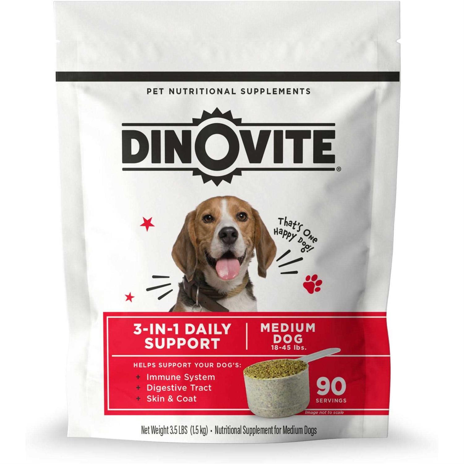 Dinovite Medium Dog Supplement, 3.5-lb bag - Healthber