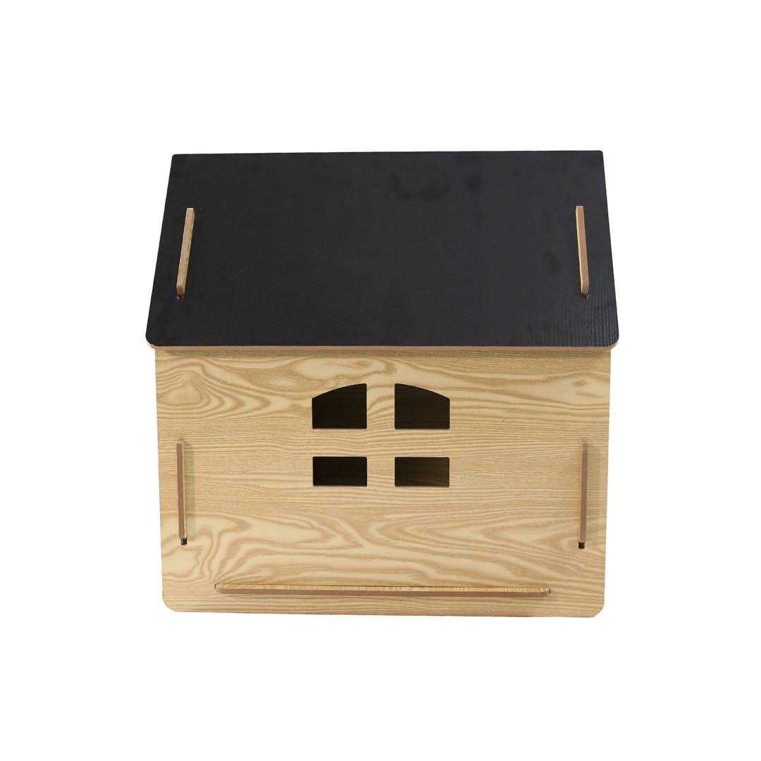 Byrn Wooden Pet house Indoor w/ Roof dog house w/ Removable Mat and Lockable Door for Small dog cat Tucker Murphy Pet Finish - Healthber