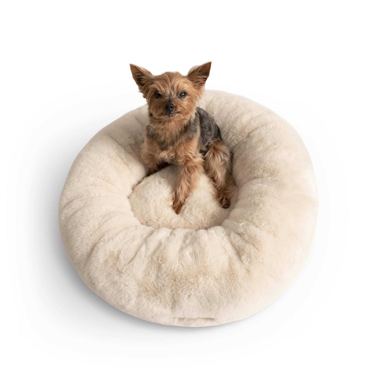 UnHide Floof Pet Bed Extra Soft Dog Bed Removable Faux Fur Cover - Healthber