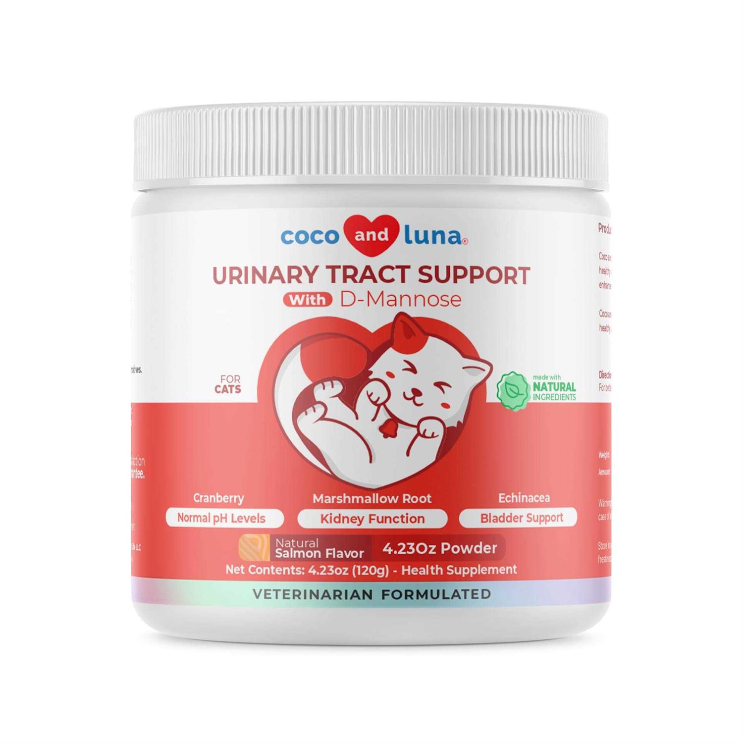 Coco and Luna Cranberry Incontinence & Urinary Tract Support Powder Supplement for Cats - Healthber