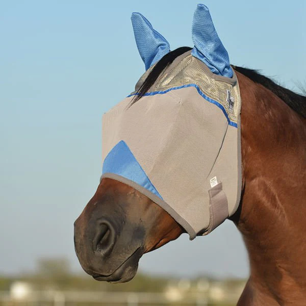 Cashel Crusader Wounded Warrior Project Standard Horse Fly Mask with Ears - Healthber