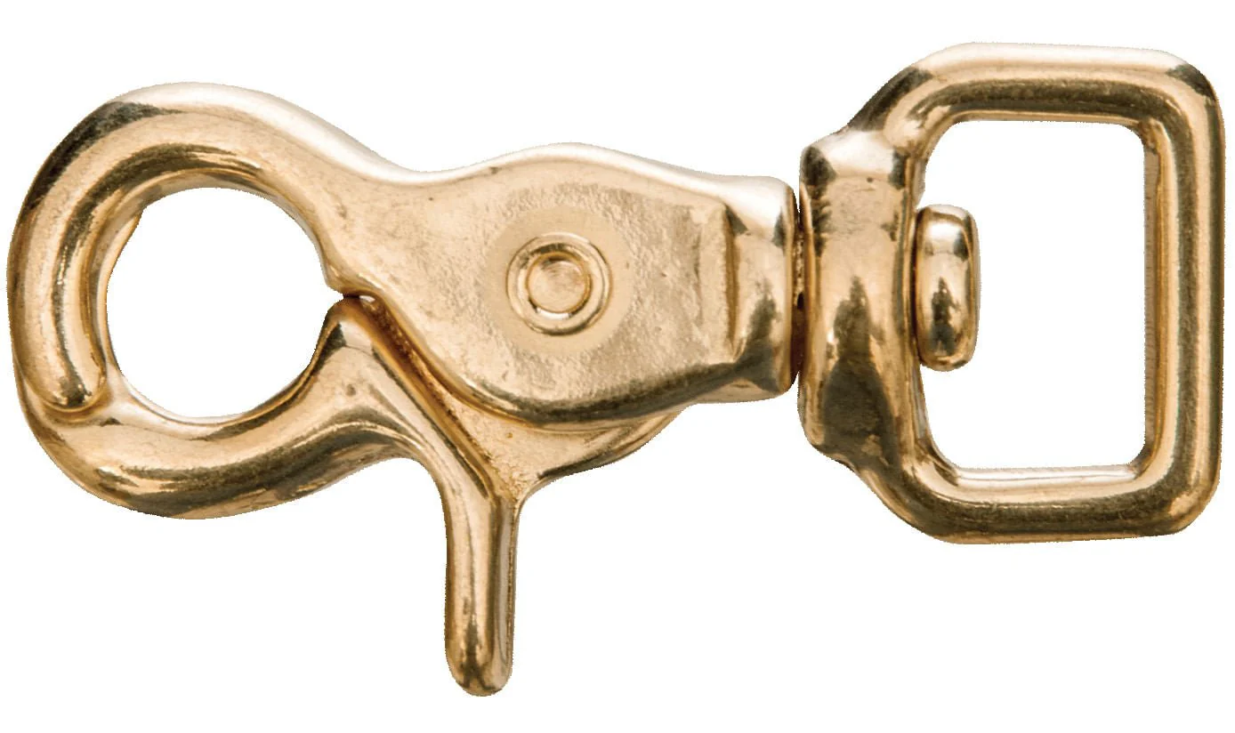 Brass Trigger Snap with Square Swivel Eye - Healthber