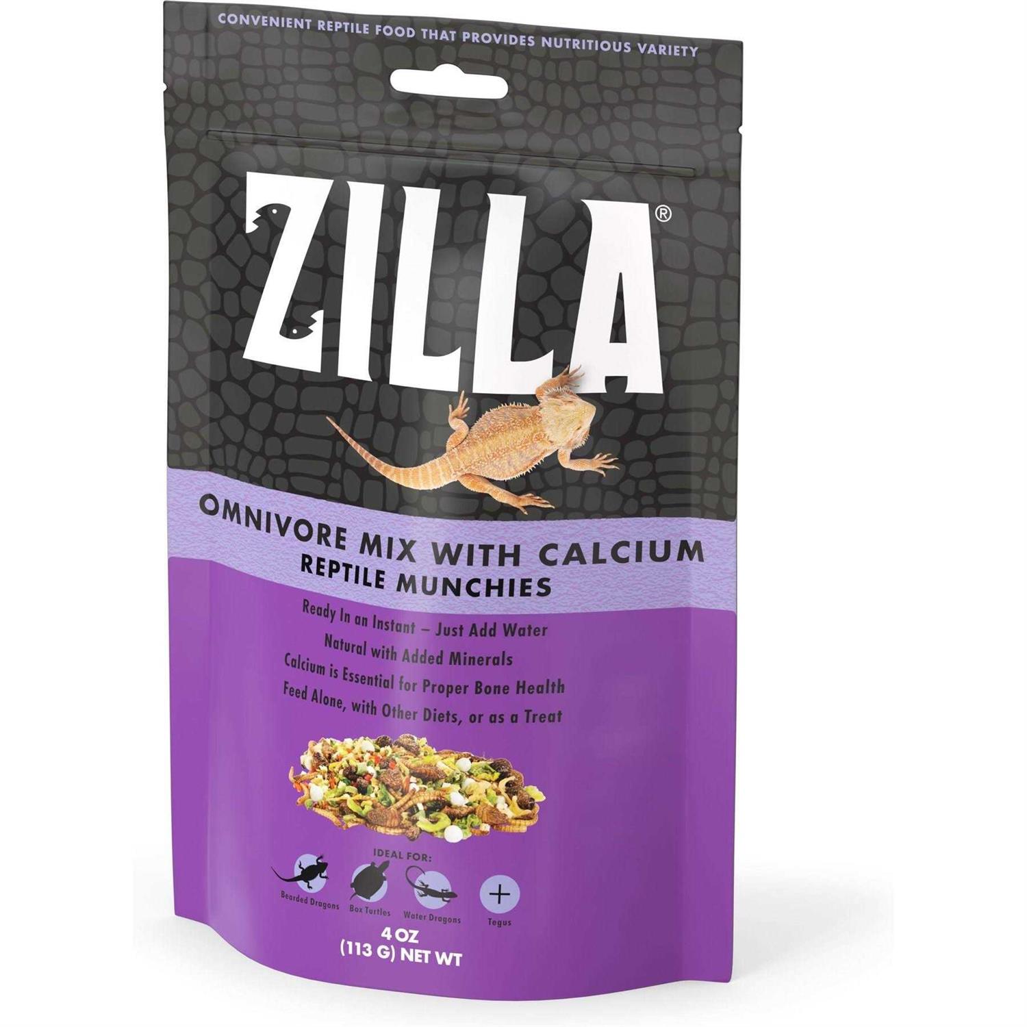 Zilla Reptile Munchies Omnivore Mix with Calcium - Healthber