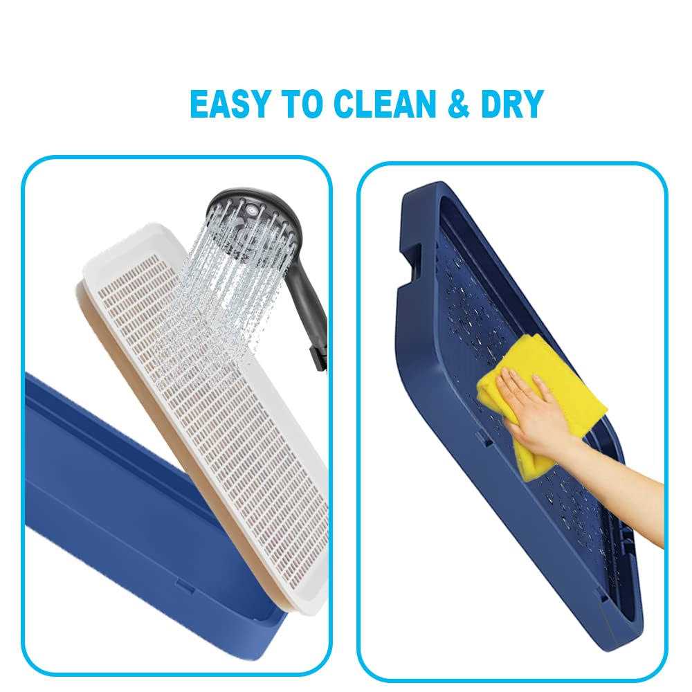 fshns pee pad tray for medium and small dogs little puppy indoor potty training pad holder with pee wall for male dogs - Healthber