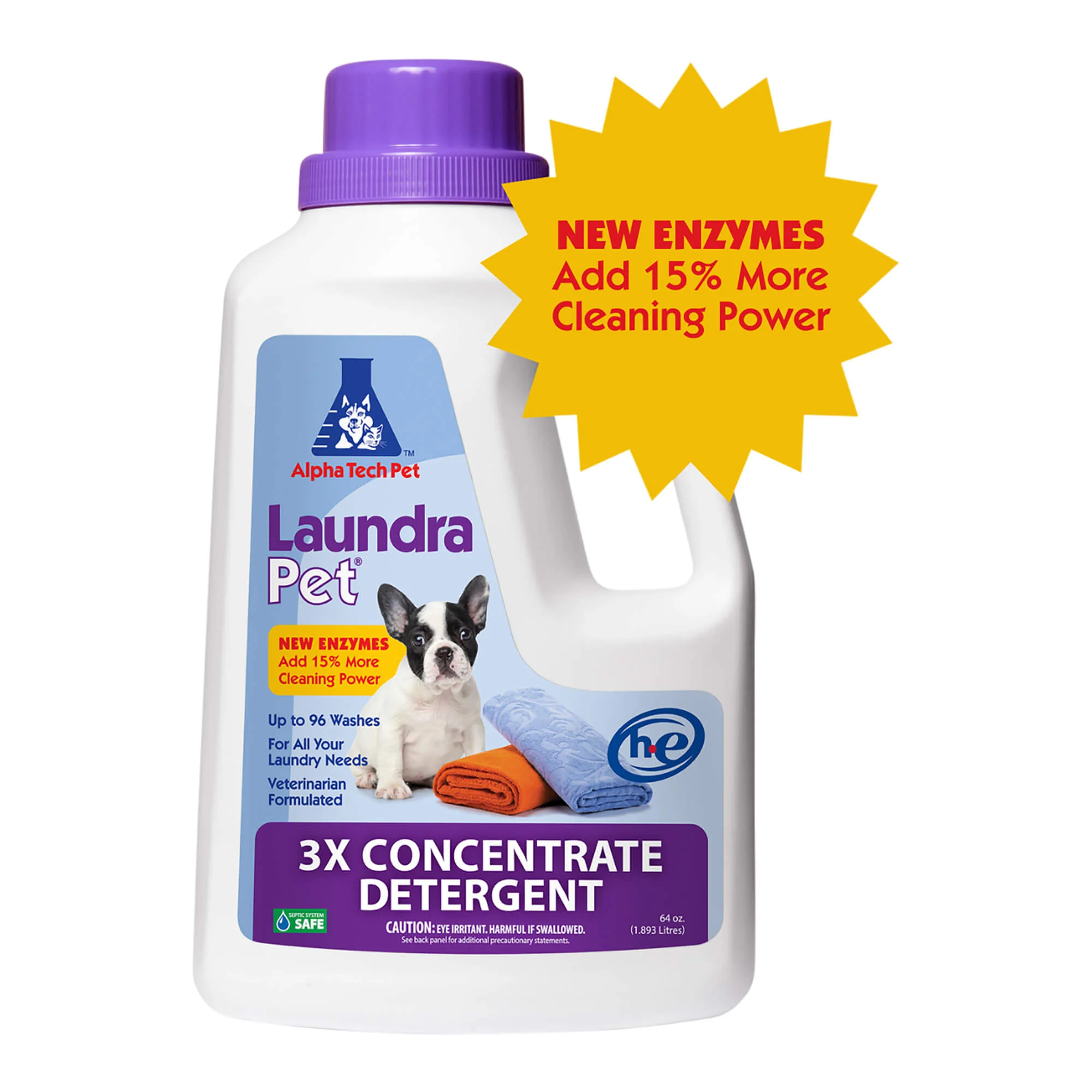 LaundraPet Premium Pet Laundry Detergent Triple Strength, 64 fl oz - Healthber