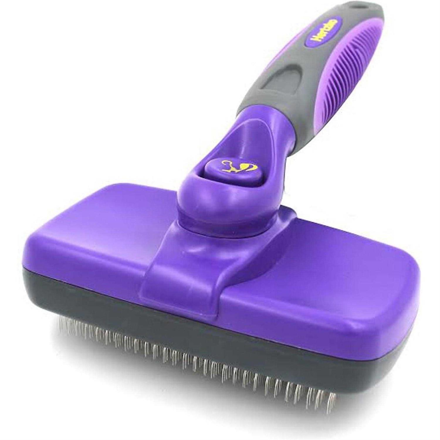 Hertzko Self-Cleaning Dog & Cat Slicker Brush - Healthber