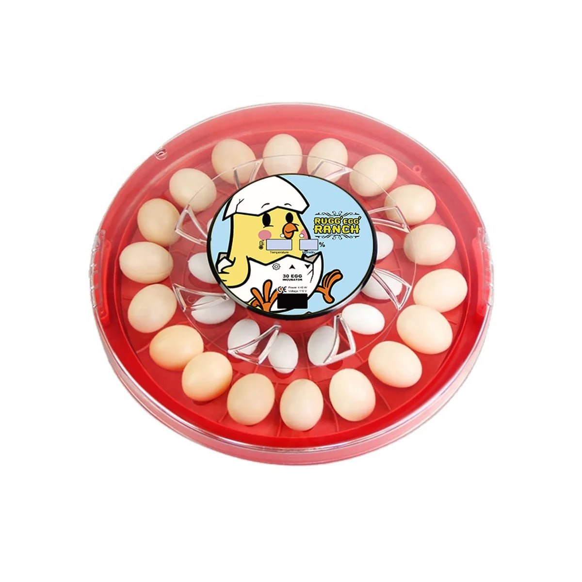 Rugg'EGG' Ranch 30 Egg Incubator, Red - Healthber