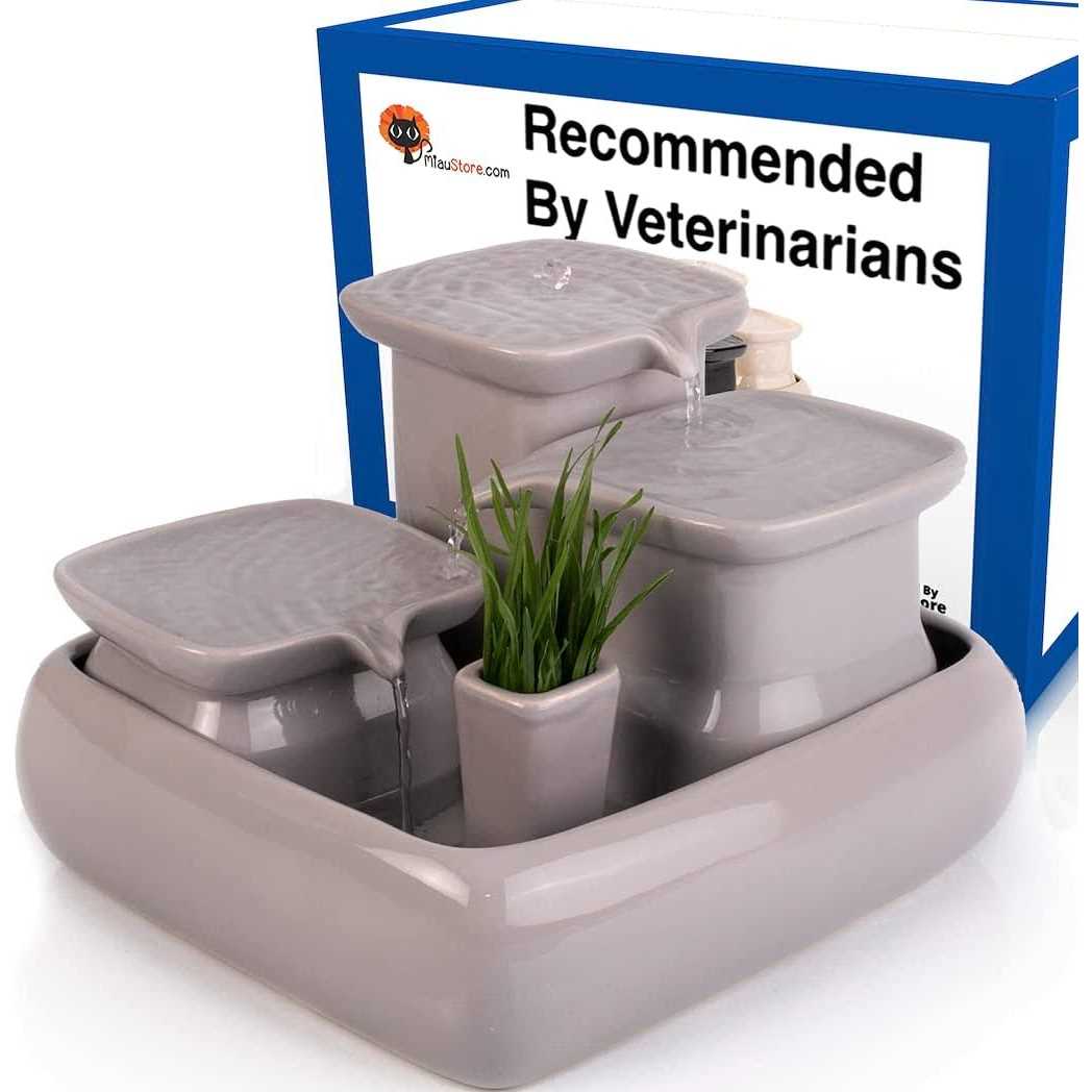Miaustore Ceramic Cat Water Fountain - Healthber