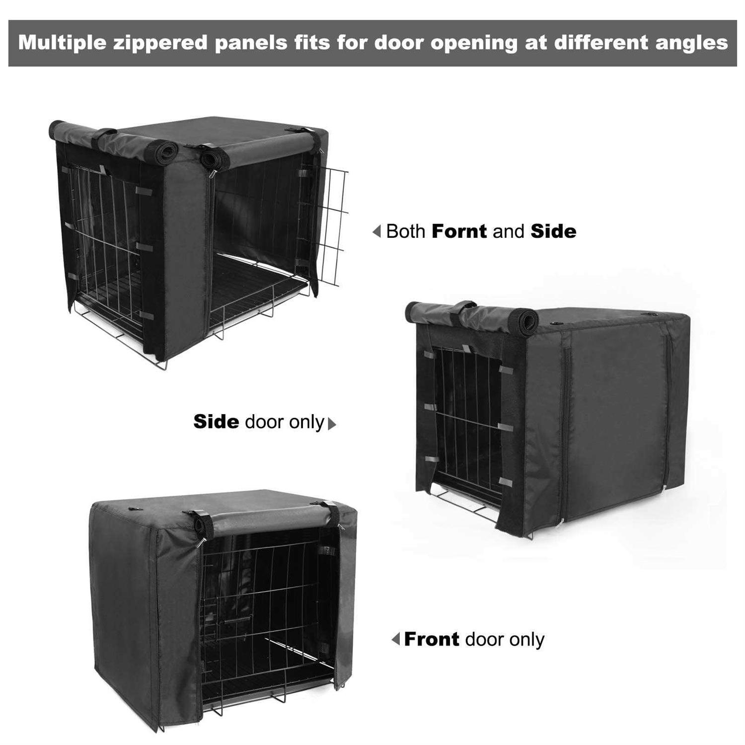 Durable Dog Crate Cover Double Door for Large pet Kennel Covers Universal Fit 36 42 48 inches Wire Dog Crate - Healthber