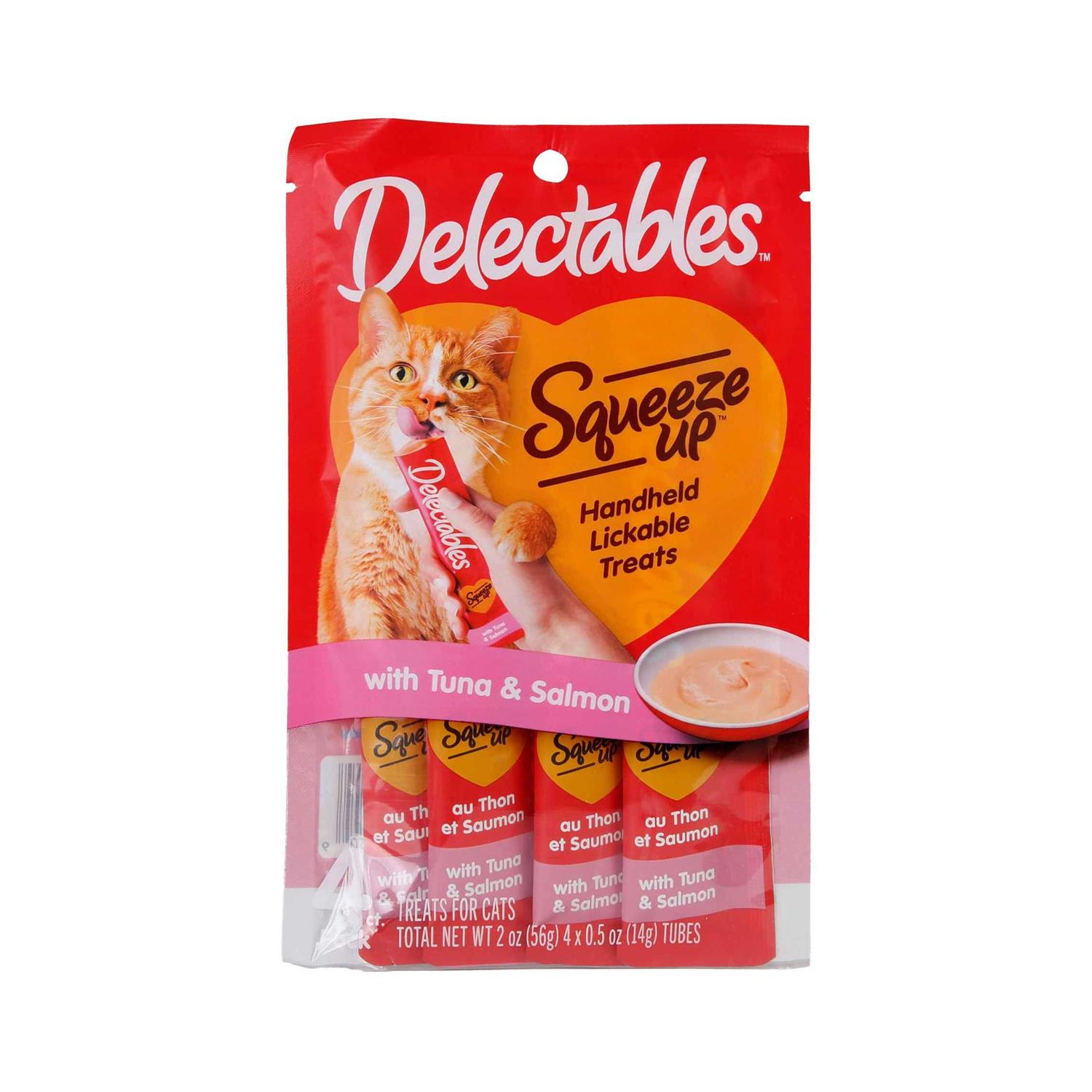 Delectables Squeeze Up Tuna & Salmon Cat Treats - Healthber