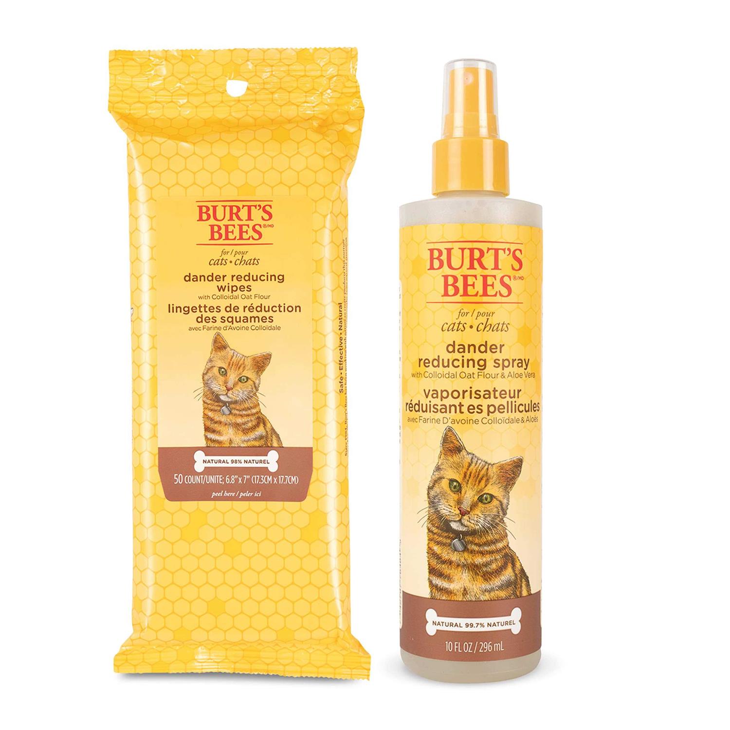Burt’s Bees Dander Reducing Wipes for Cats - Healthber